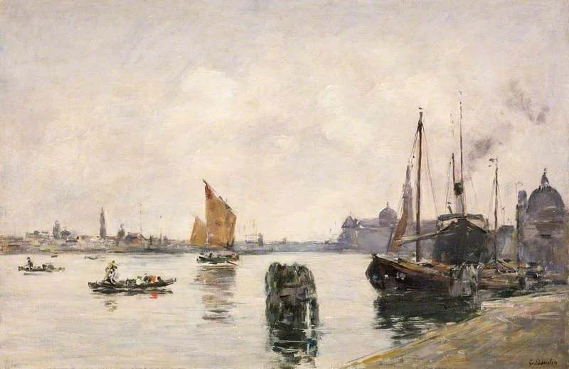 Venice, by Eugène Boudin, oil, 1898