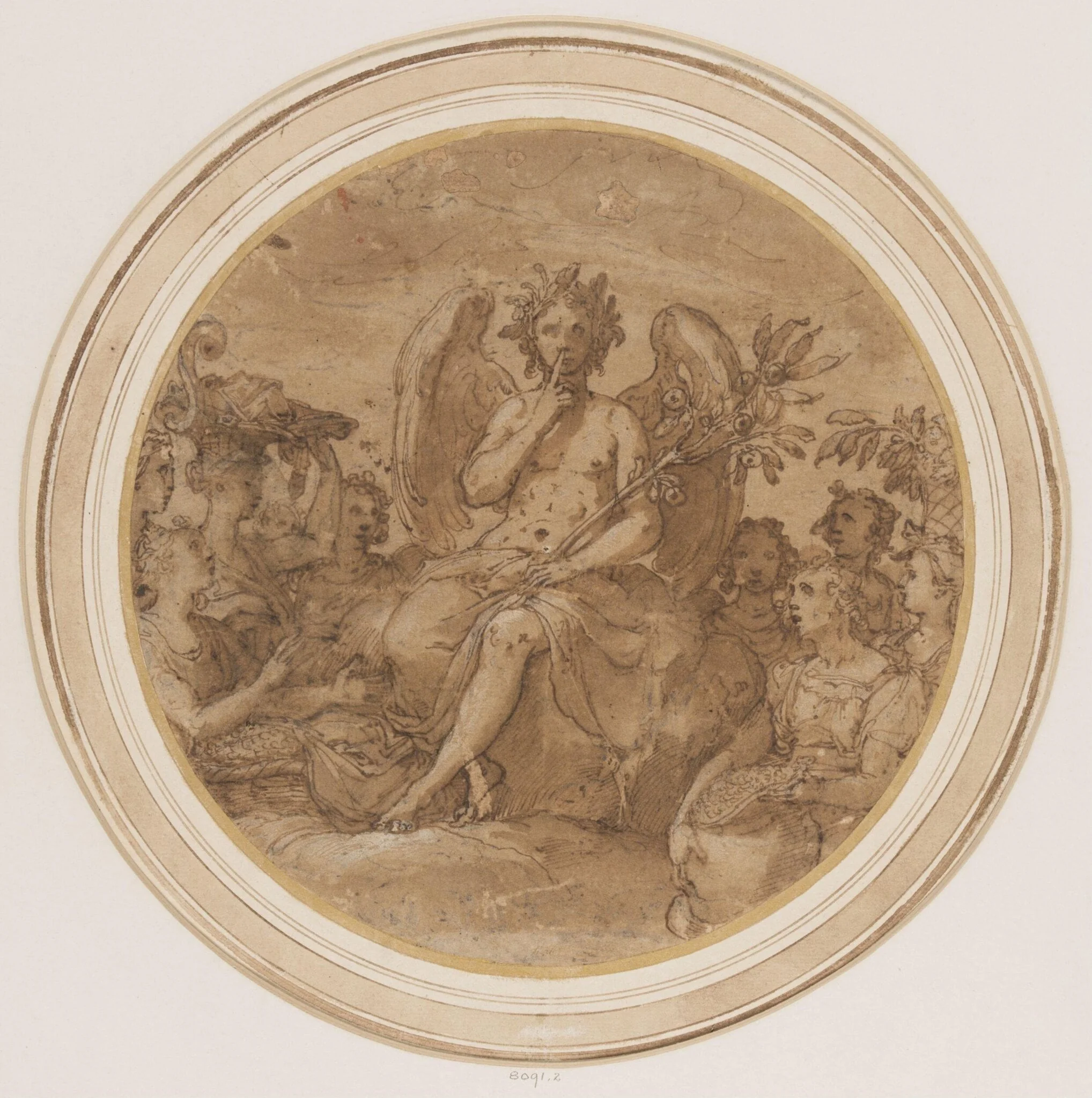 Harpocrates (or Horus), God of Silence, by Federico Zuccaro, 1540