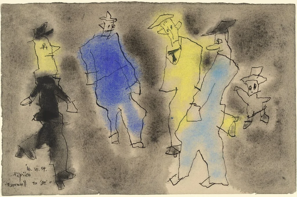 Untitled, by Lyonel Feininger, watercolor, 1954