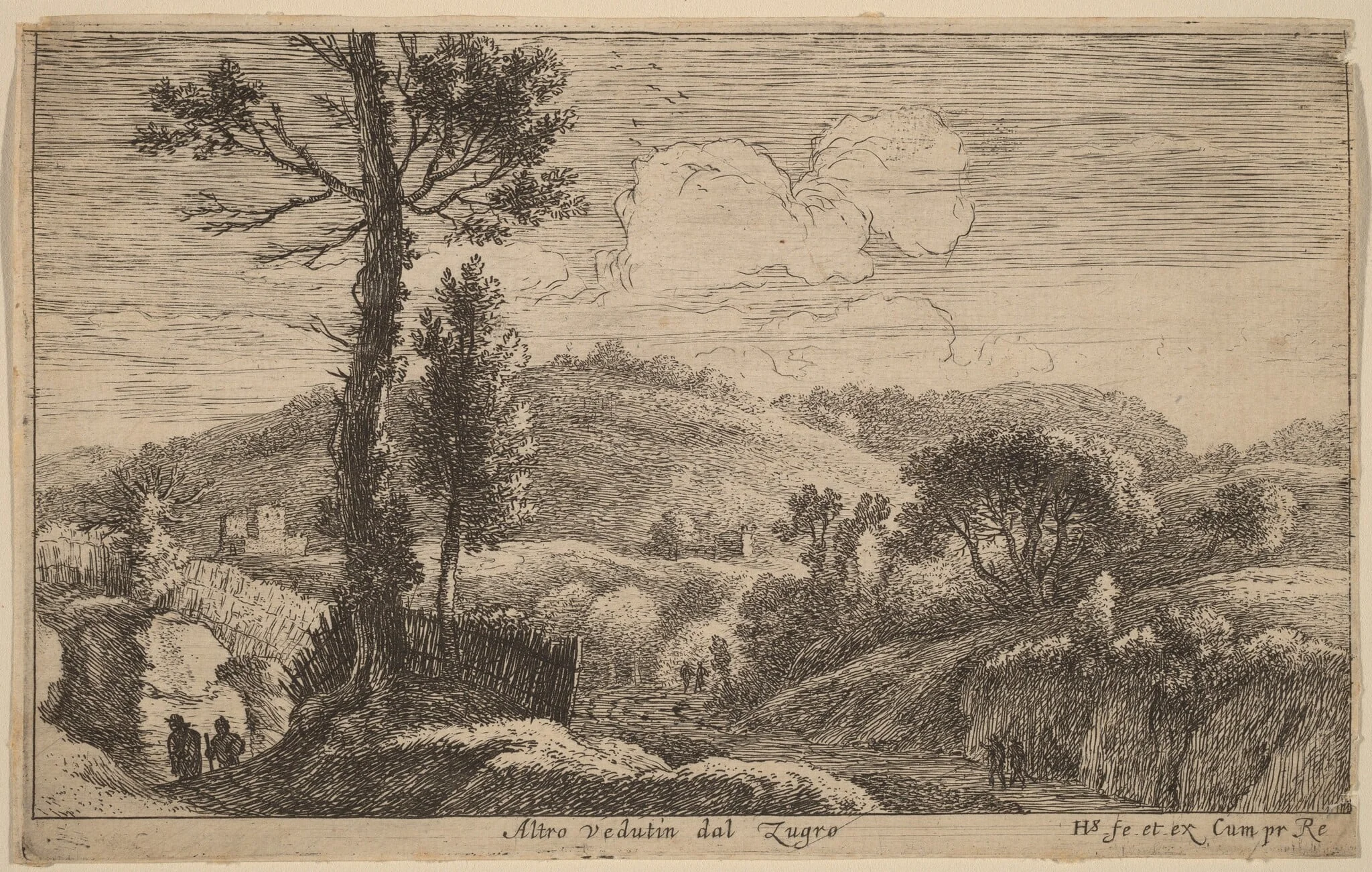 Third View of Zugro, by Herman van Swanevelt, ink, 1628