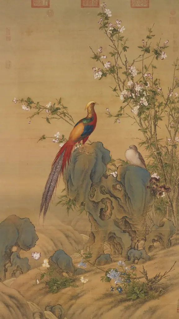 Golden Pheasants in Spring