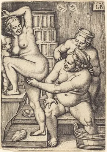 Three Women in a Bathroom