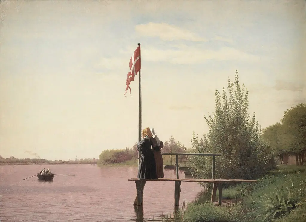 A View of Lake Sortedam from Dosseringen Looking towards the Suburb Nørrebro outside Copenhagen