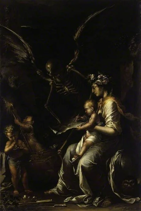 L'Umana Fragilità, by Salvator Rosa, oil, 1656