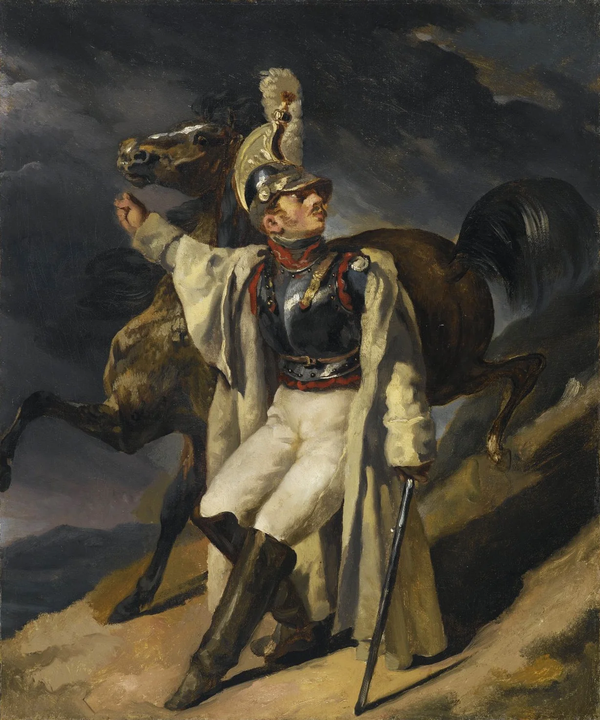 The Wounded Cuirassier, study