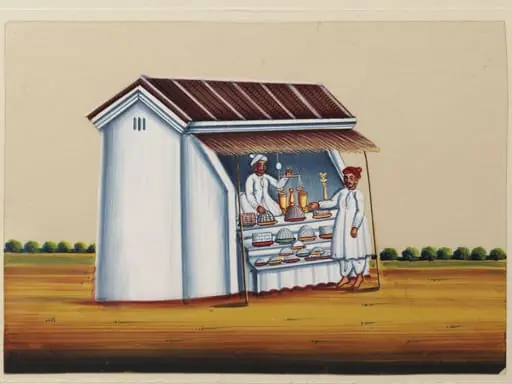 One of ten paintings of occupations and one of buildings.