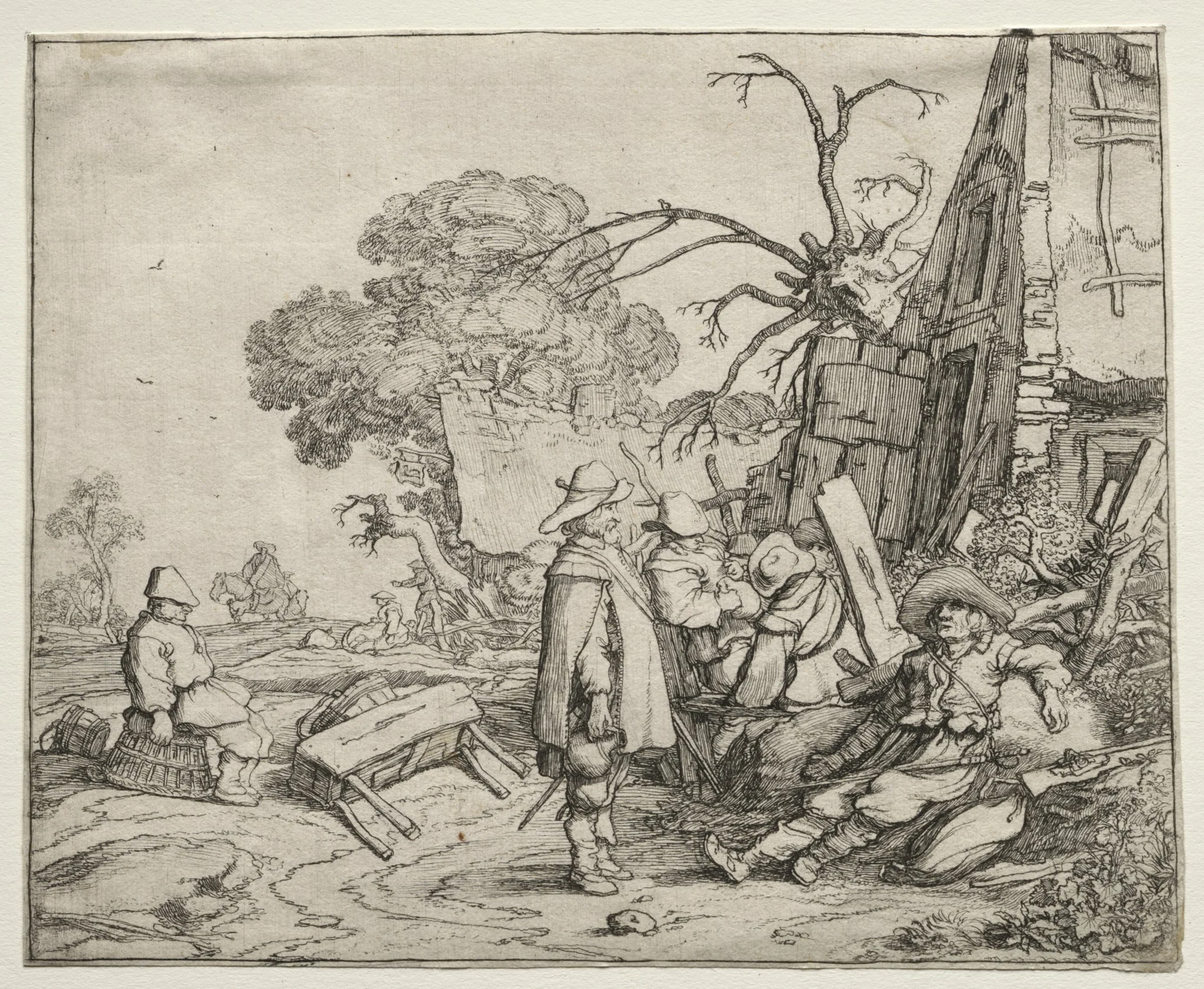 Landscape with Soldiers, by Pieter de Molijn, 1626