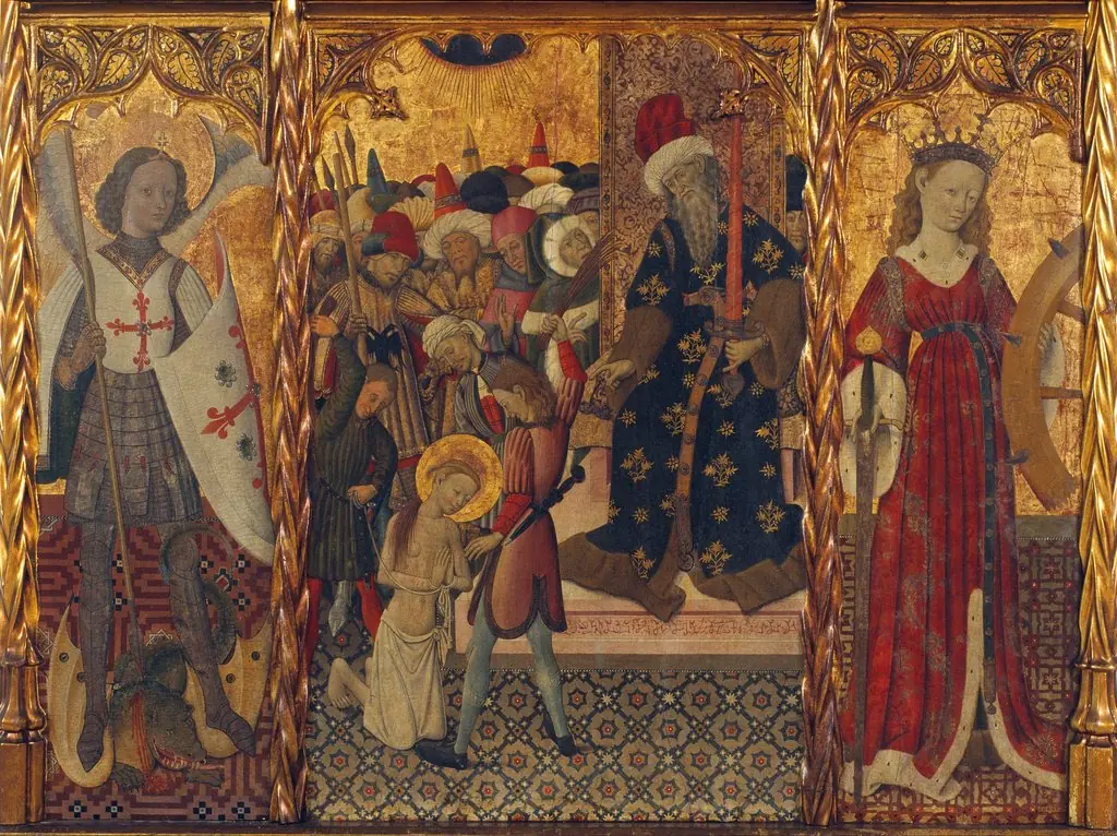Saint Michael, Martyrdom of Saint Eulalia and Saint Catherine