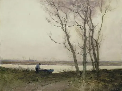 Landscape with Trees, River and Boatman