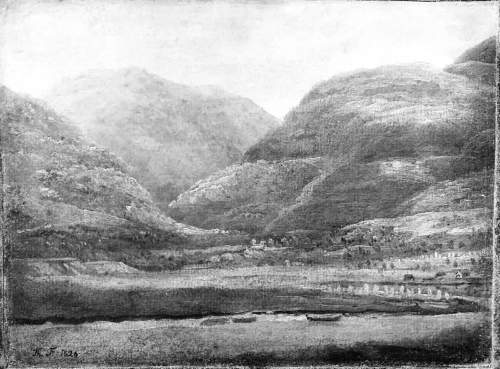 Sketch from Parish in Norway, by Unknown, 1826