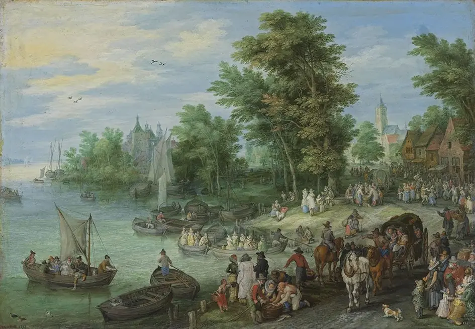 Landing Stage Near a Village