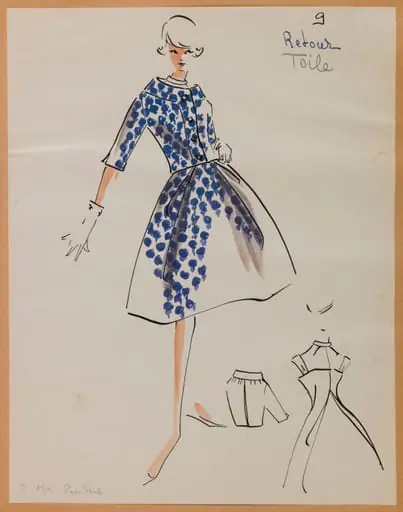 Tailleur à motif bleu