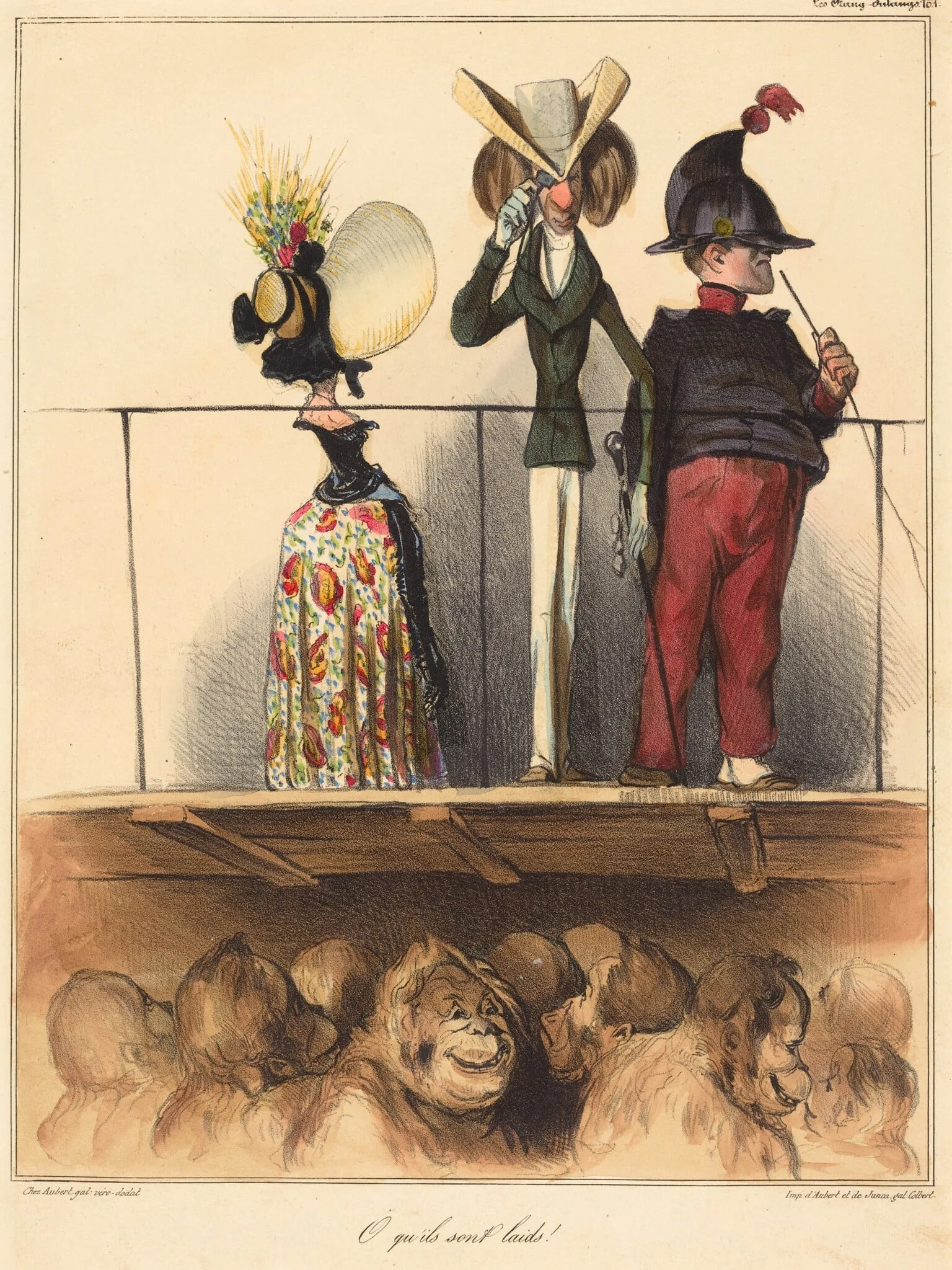 O qu'ils sont laids!, by Honoré Daumier, ink, 1836