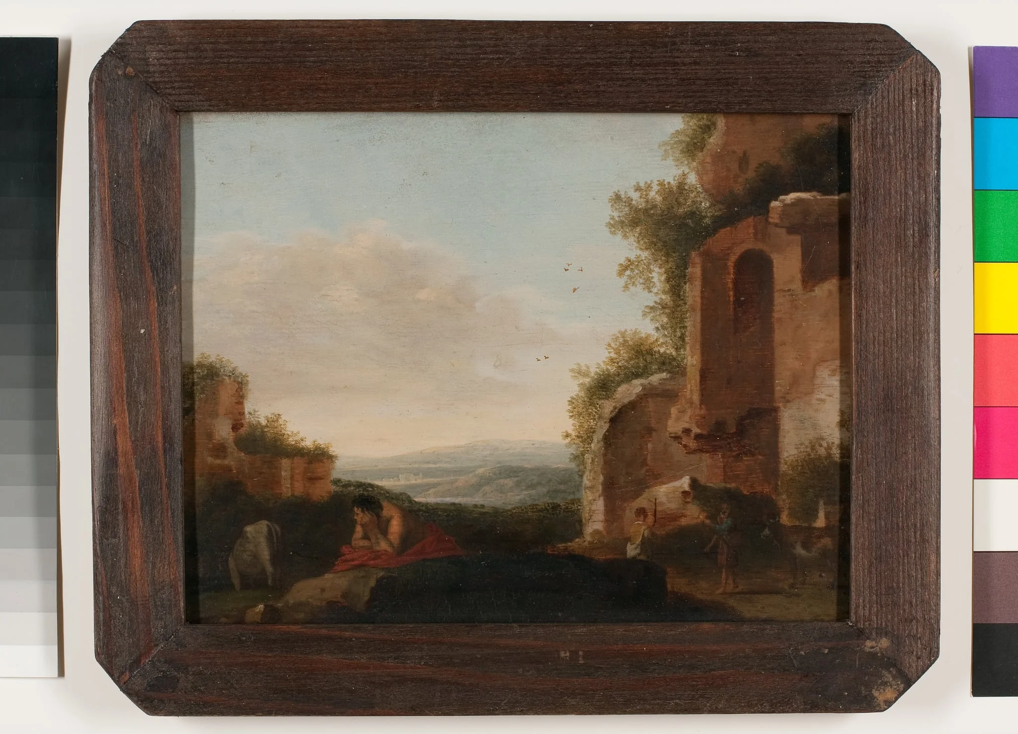 Ruinenlandschaft mit Hirten, by Unknown, 1850