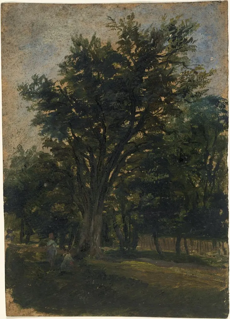 Figures against Trees