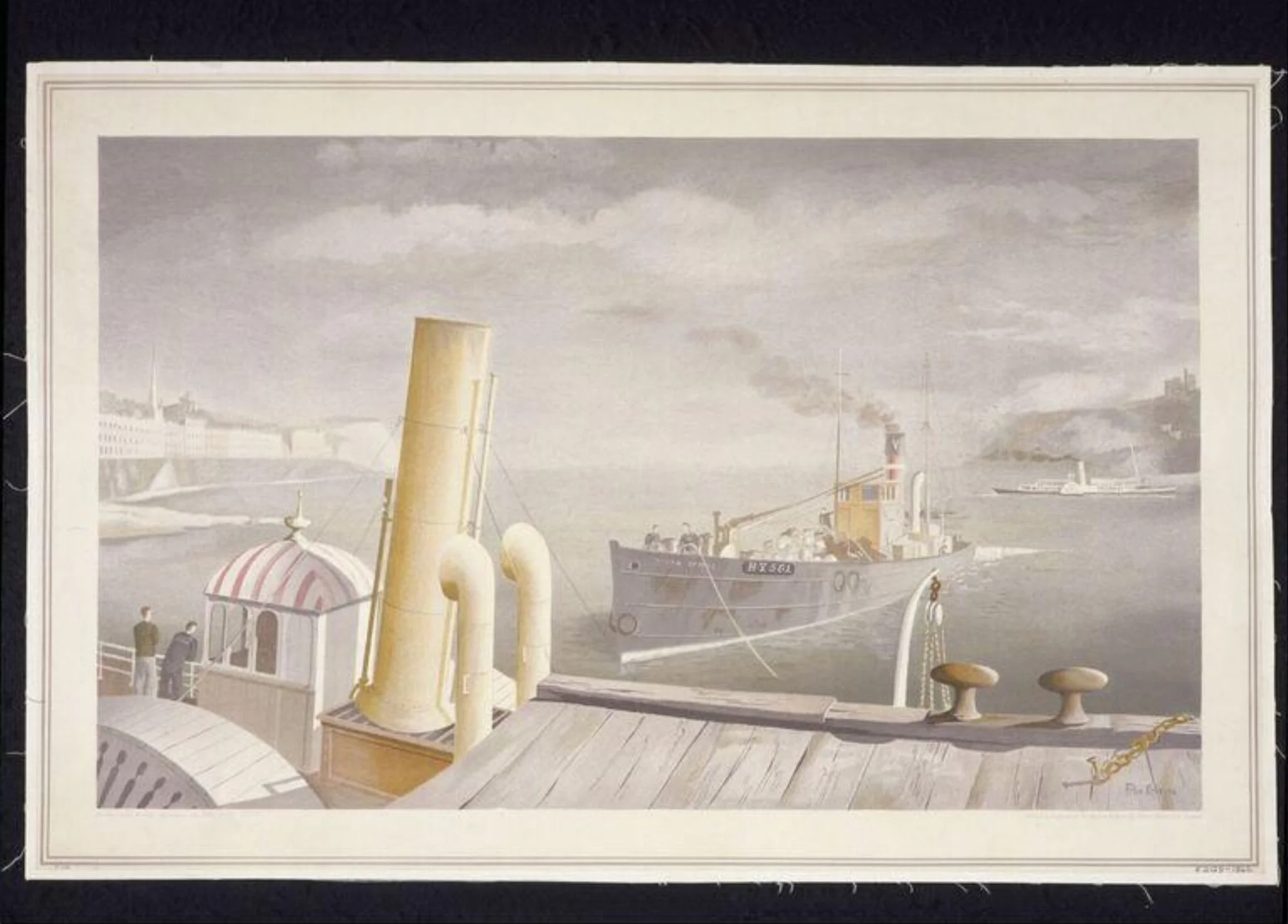 Drifter and Paddle Boats, by Felix Kelly, 1946