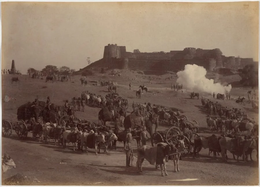 Jhansi Fort and Elephant Battery, by Raja Deen Dayal, 1886
