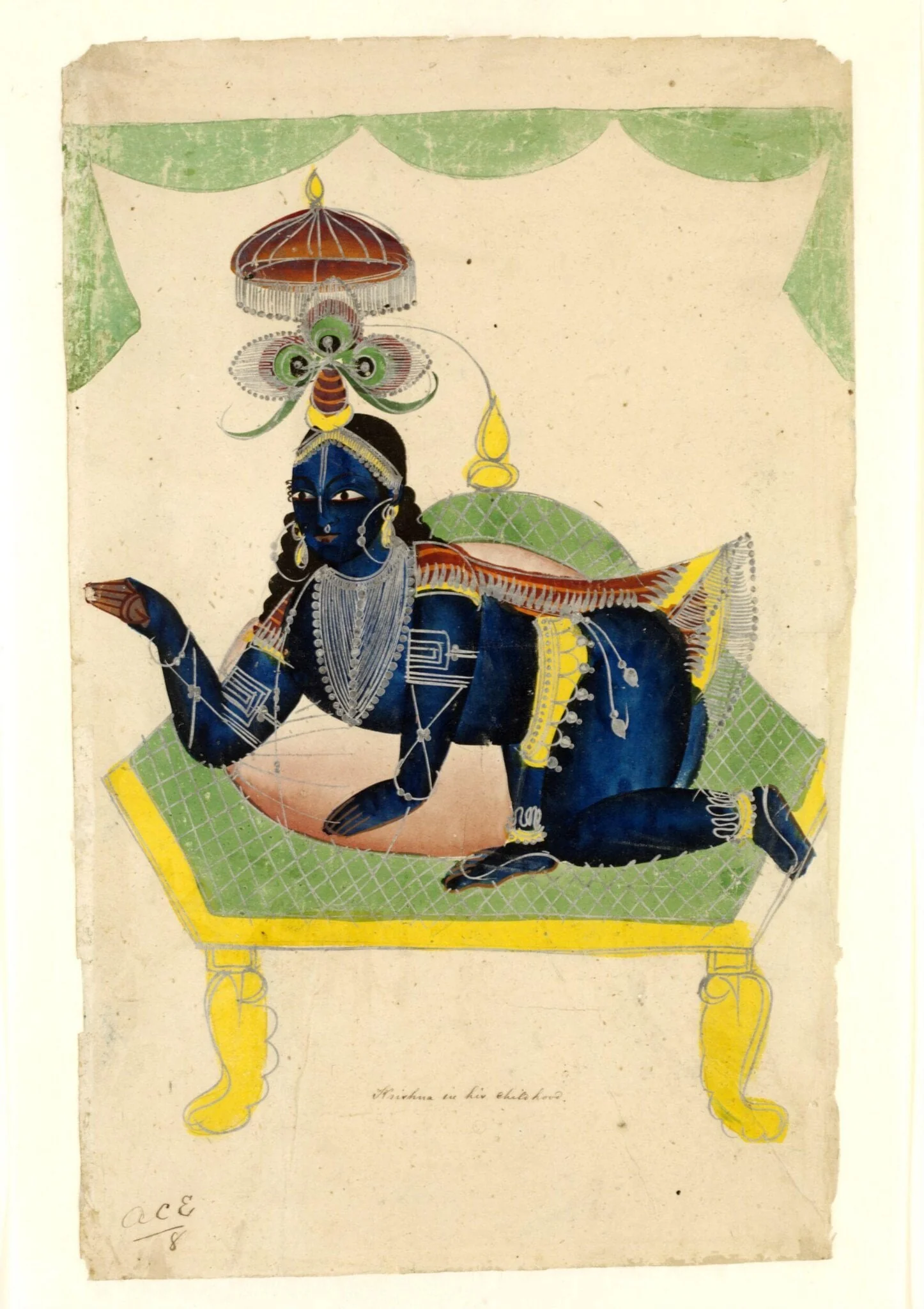 Bala Krishna, by Unknown, paint, 1850