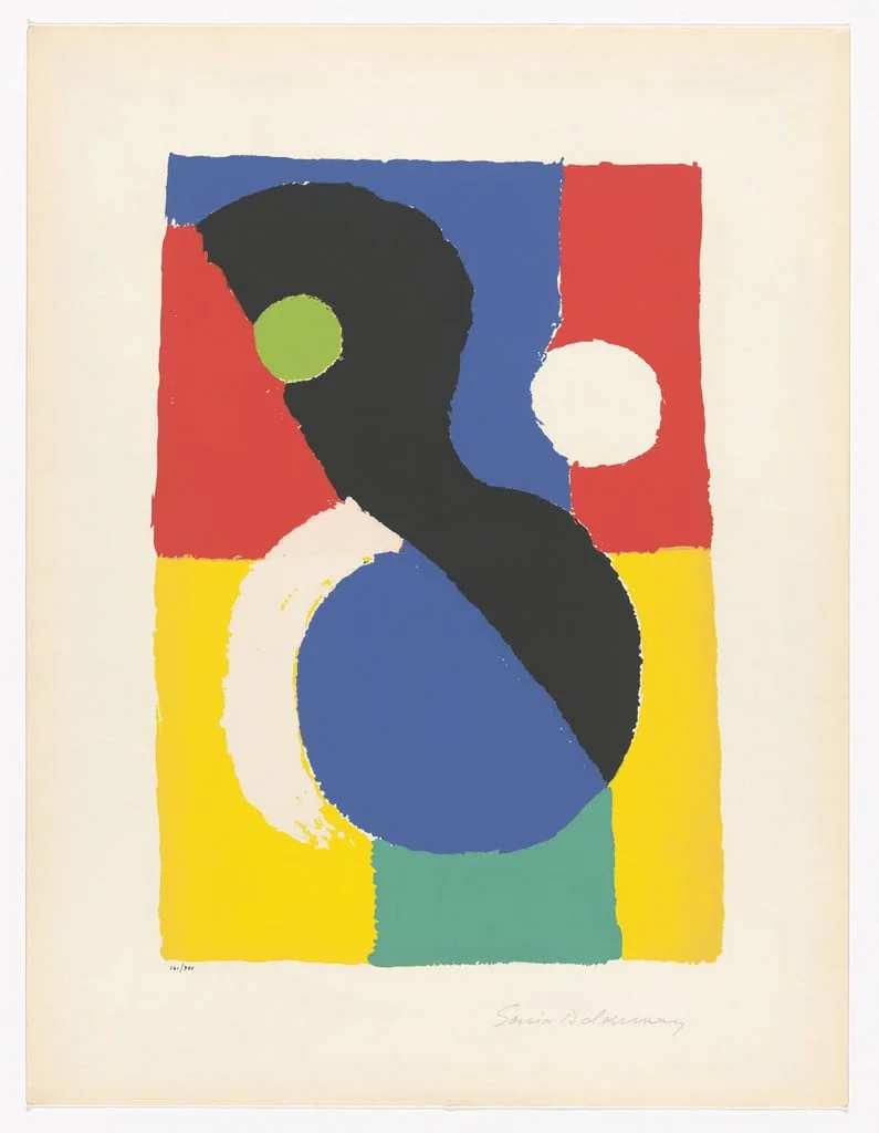 Untitled, by Sonia Delaunay, ink, 1953