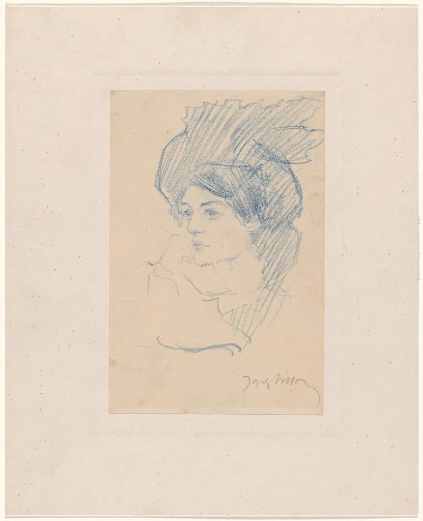 Untitled, by Jacques Villon, crayon, 1900