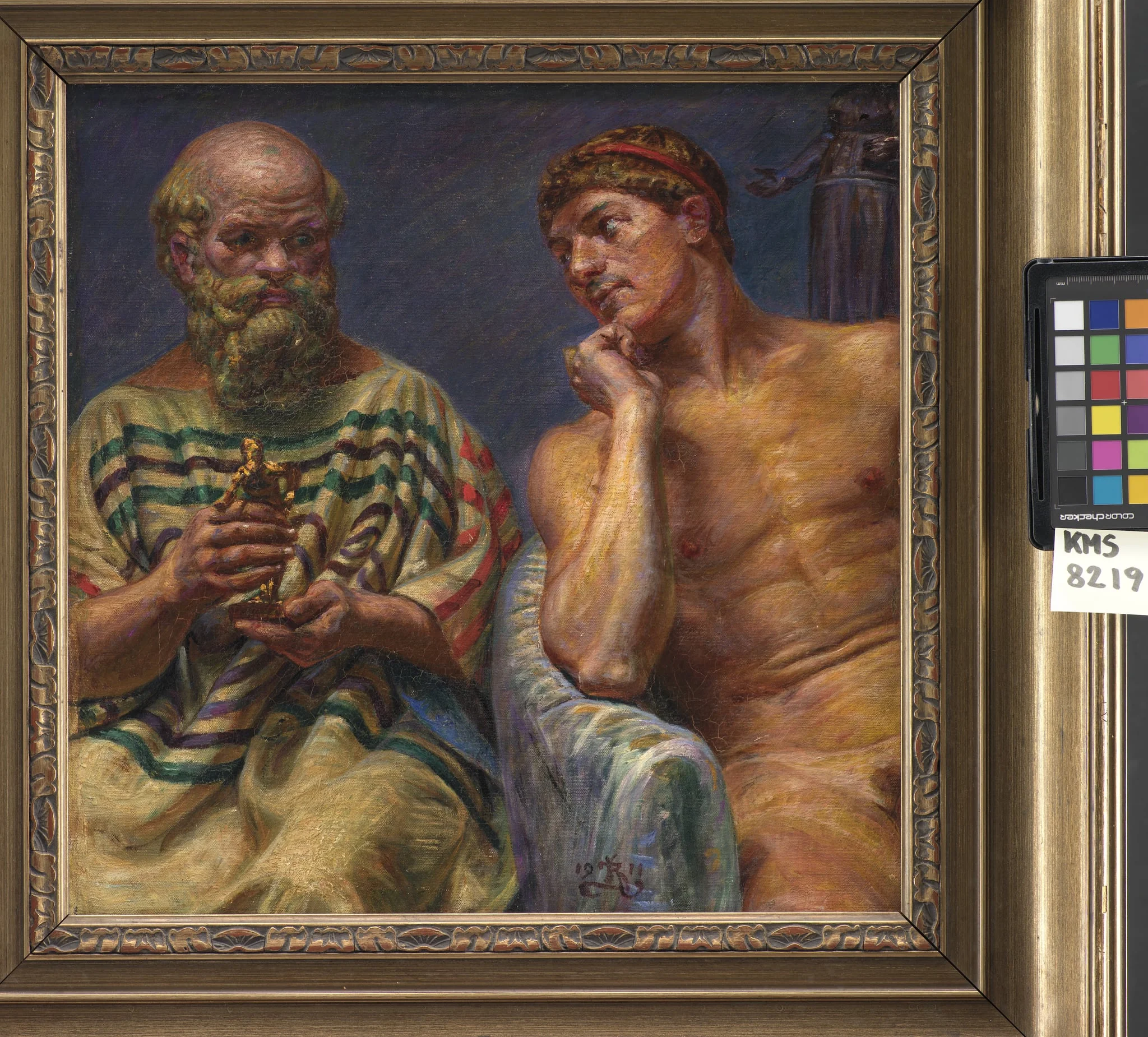 Socrates and Alcibiades, by Unknown, 1911