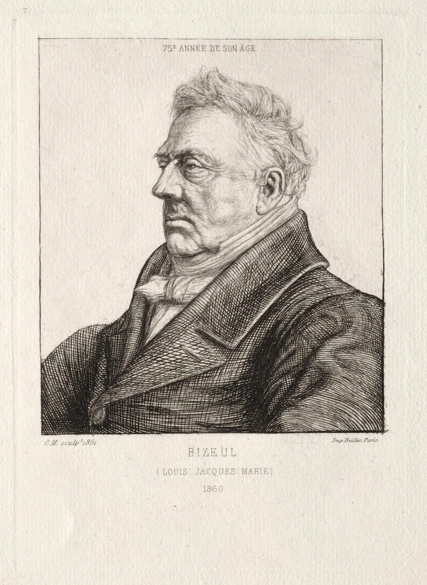 L. J. Marie Bizeul, a Breton Archaeologist, by Charles Meryon, 1860