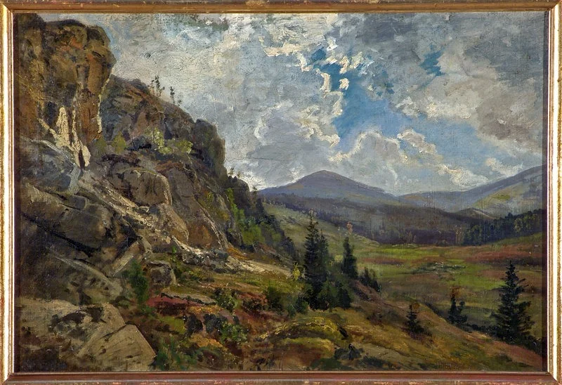 Mountain landscape, by Wojciech Gerson, oil, 1893