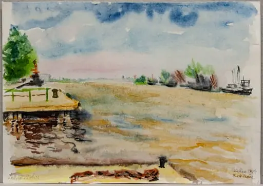 S 31 - Peisaj la Sulina (Dunăre și cheu)