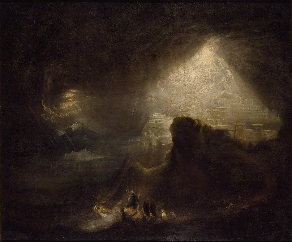 Joshua commanding the Sun to stand still, by John Martin, oil
