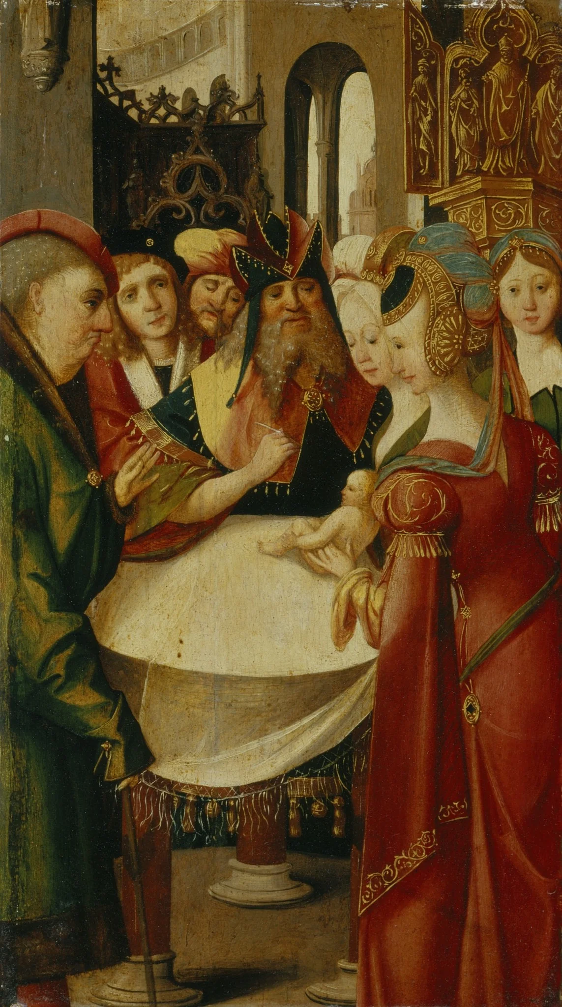 The Circumcision, by Unknown, oil, 1525