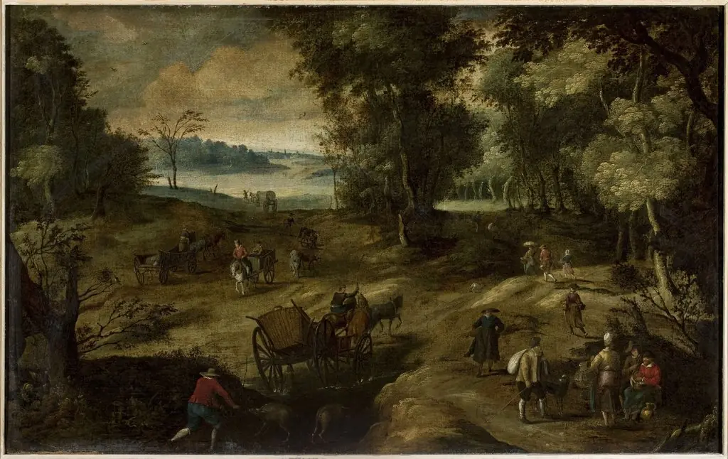 Landscape with peasants