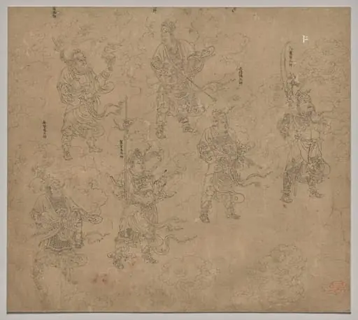 Album of Daoist and Buddhist Themes: Procession of Daoist Deities: Leaf 12