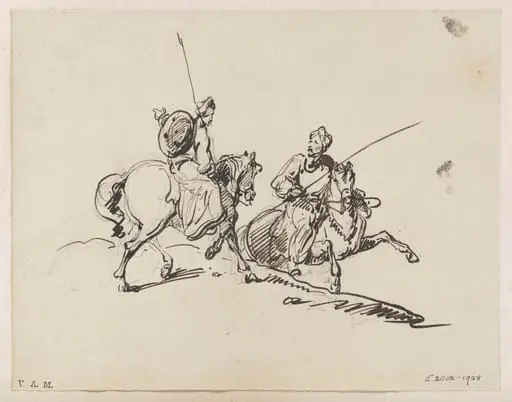 Two turbaned horsemen