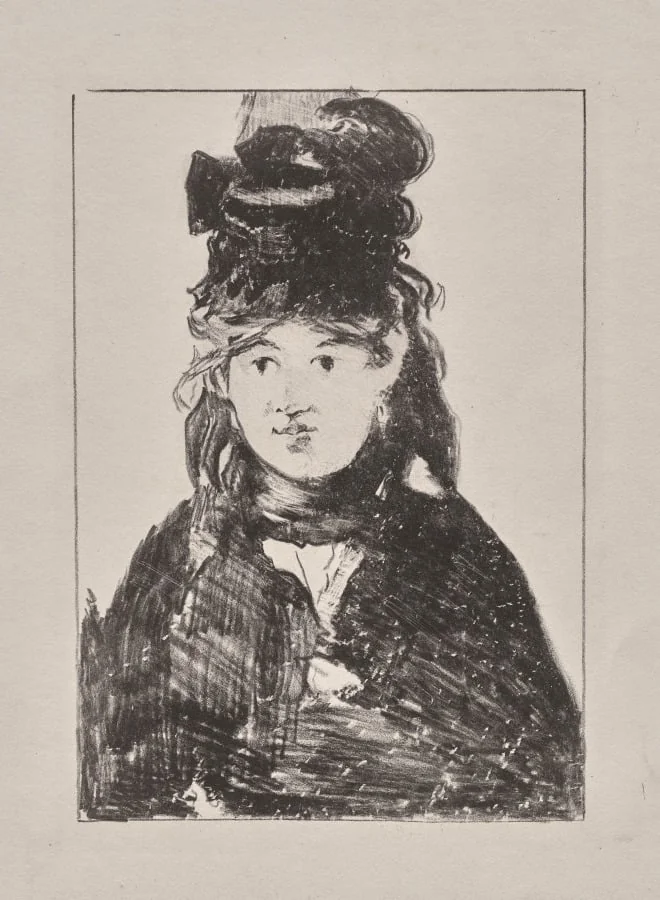 Berthe Morisot in Black, by Edouard Manet, 1873