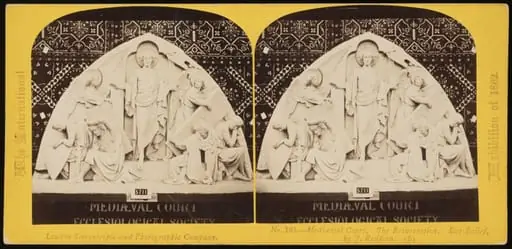 'The Resurrection', a bas-relief by J. Redfern