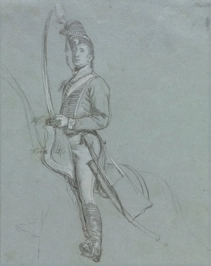 A Hussar Officer on Horseback, by John Singleton Copley, 1812