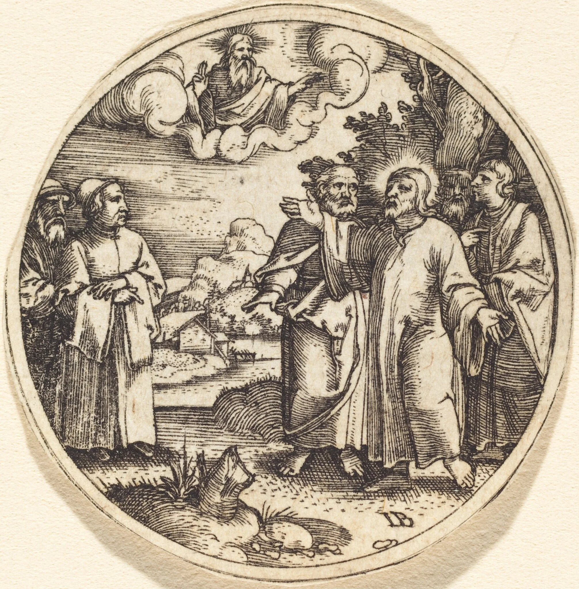 Christ with Three of His Apostles