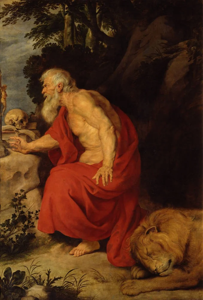 Saint Jerome, by Peter Paul Rubens, oil, 1615