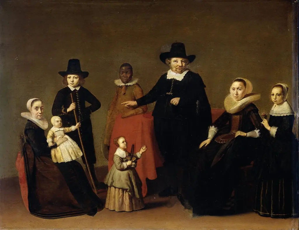 Family group with a black man
