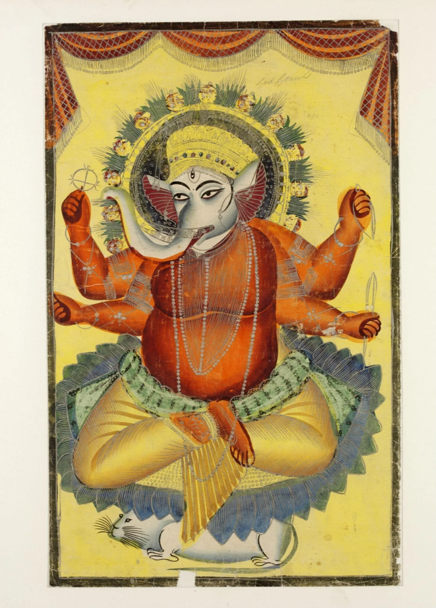 Ganesha, by Unknown, paint, 1860