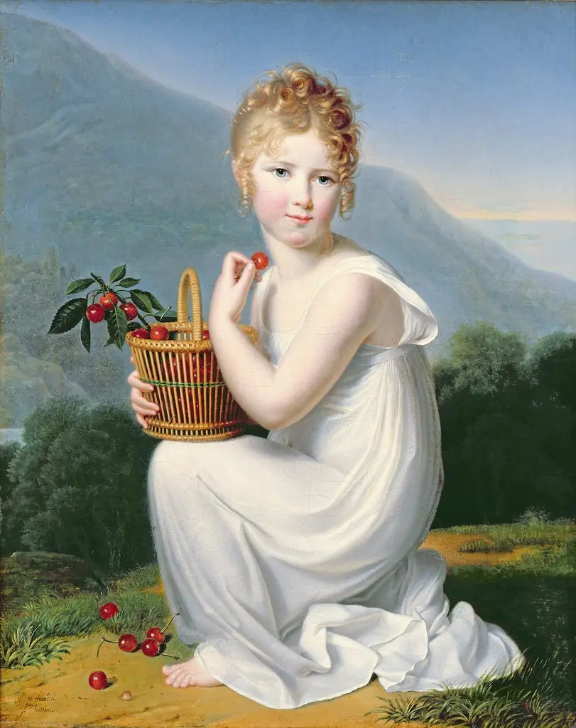 Young Girl Eating Cherries