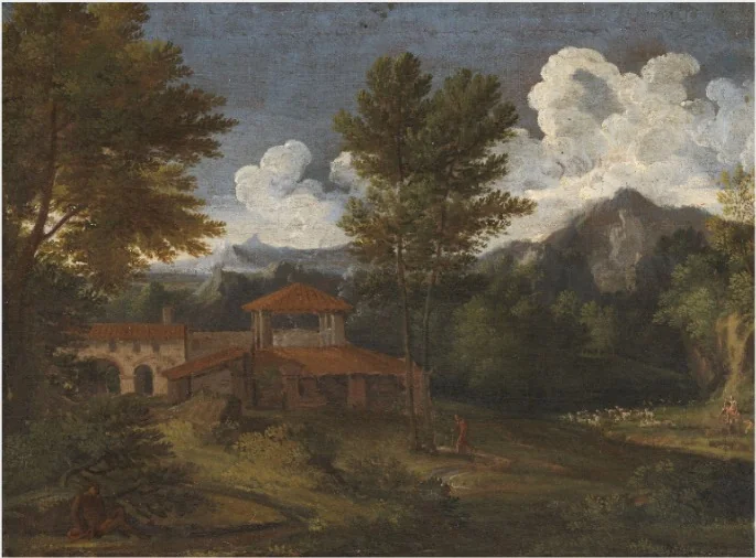 A Classical Landscape, by Unknown, oil