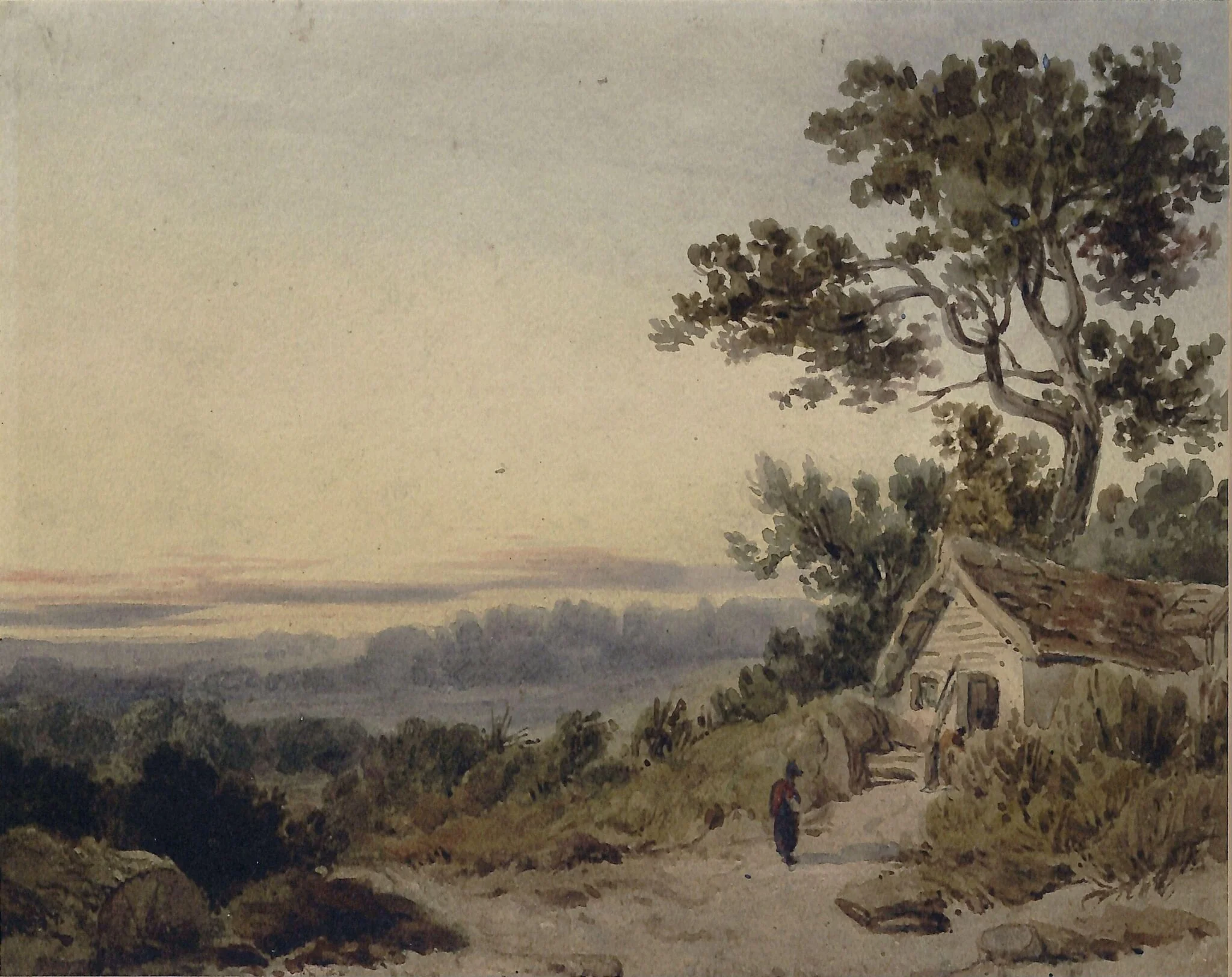 Landscape with cottage