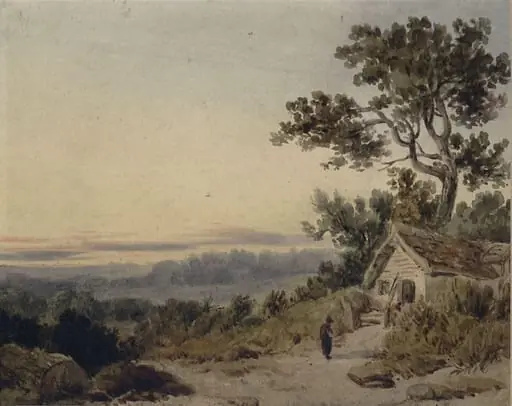 Landscape with cottage