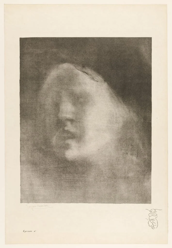 Untitled, by Eugène Carrière, ink, 1894