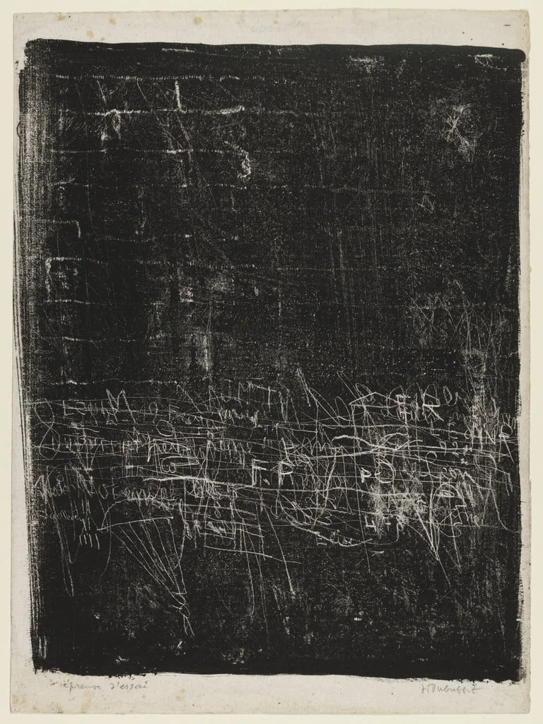 Untitled, by Jean Dubuffet, ink, 1945