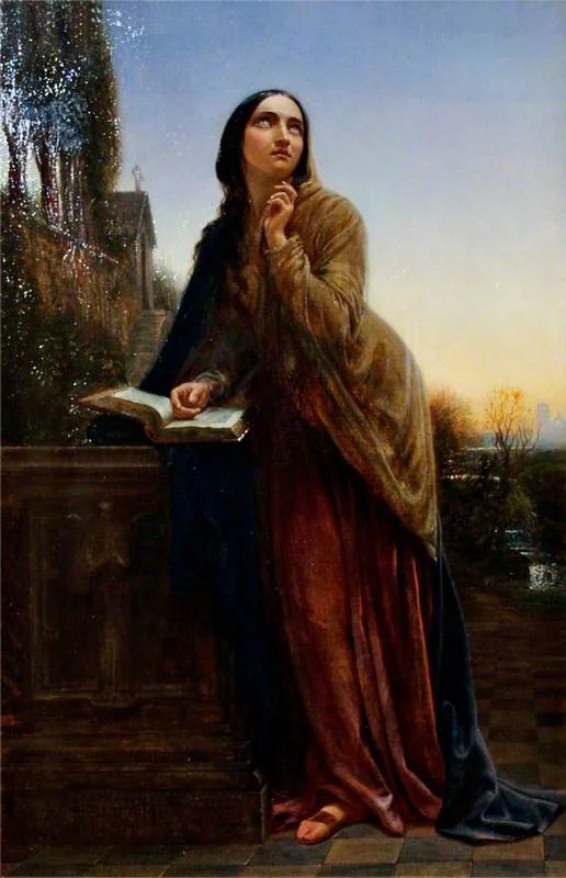 Il penseroso, by Charles West Cope, oil, 1848