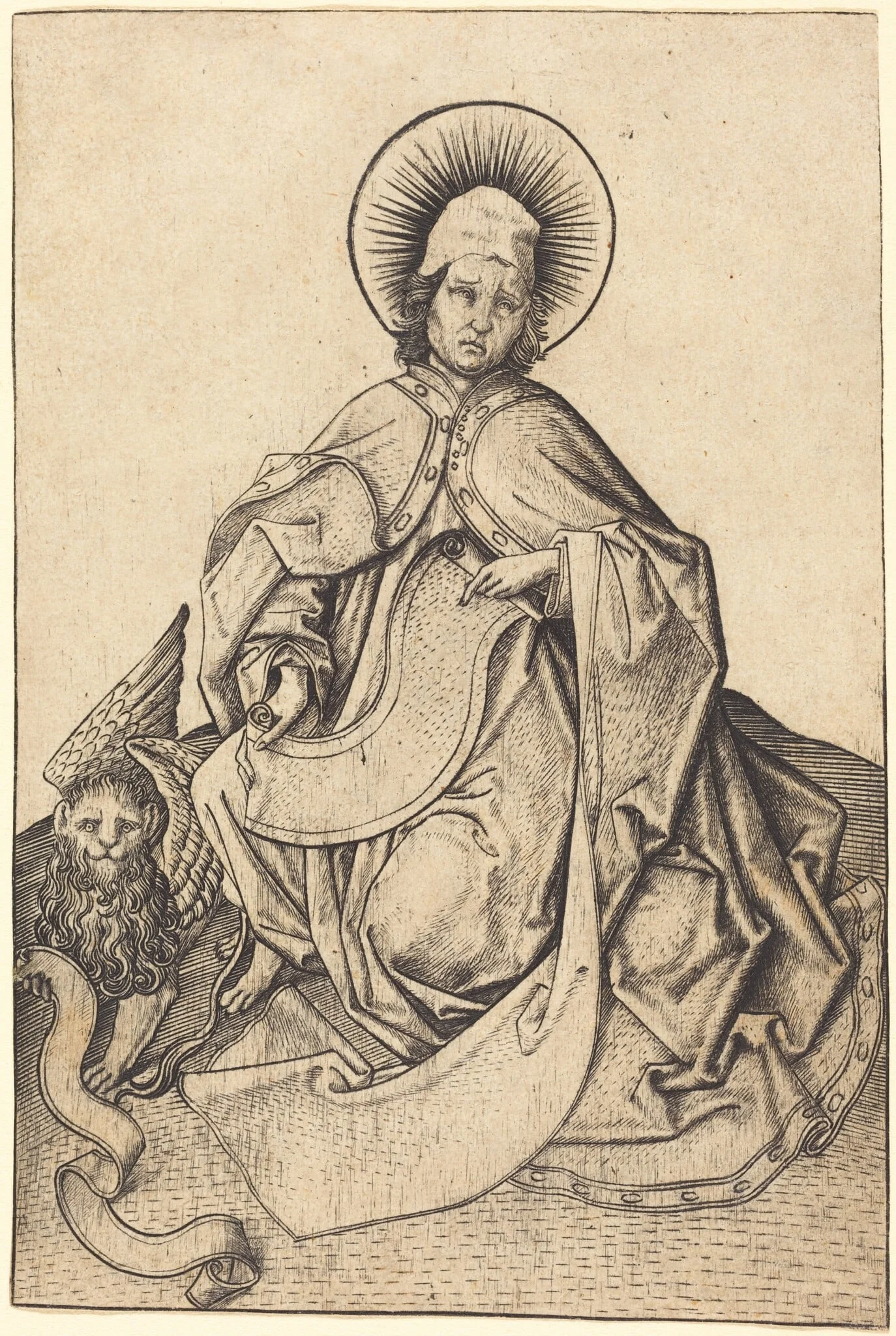 Saint Mark, by Master E.S., ink, 1462