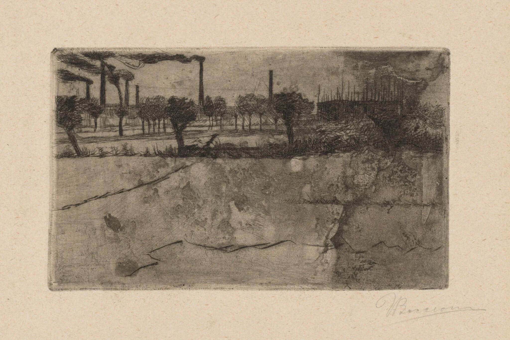 Periphery [Periferia], by Umberto Boccioni, ink, 1908