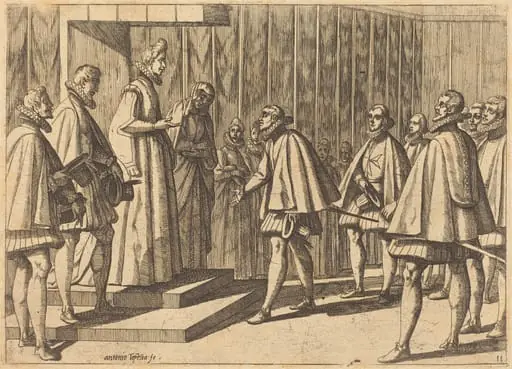 Italian Prince before Margaret of Austria